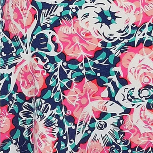 LuLaRoe Azure Pink & Blue A-Line Midi Skirt Floral Butterfly Rare Size Small S - Picture 5 of 5